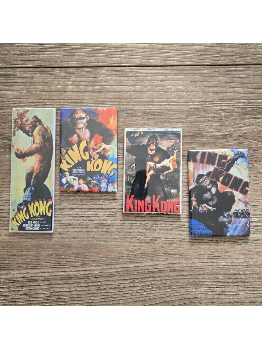 King Kong 1933 Movie Poster Refrigerator Magnets Lot of 4 Fay Wray RKO Horror